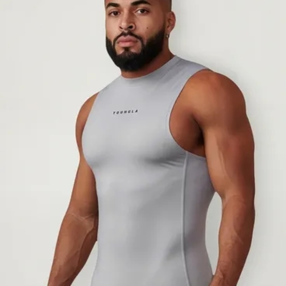 YoungLA Gray Sleeveless Top